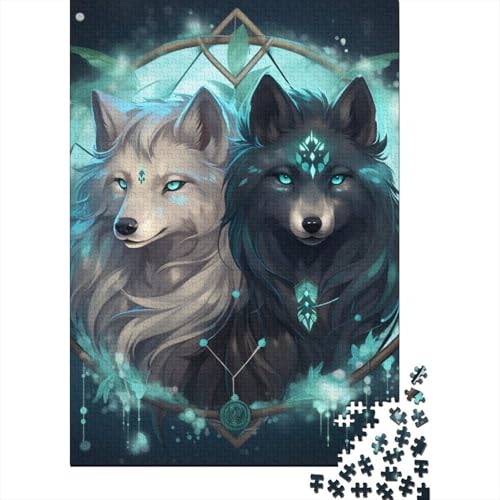 Wolf 1000 Teile Puzzle Puzzle Erwachsene Puzzlespiel-Herausforderung Pädagogisches Spiel Herausforderung Home Dekoration Schöne Geschenkidee 1000pcs (75x50cm) von VGDKAOBM