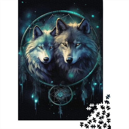 Wolf 1000 Teile Puzzle Puzzles Für Erwachsene Pädagogisches Spiel Herausforderung Wohnungseinrichtung Schöne Geschenkidee 1000pcs (75x50cm) von VGDKAOBM