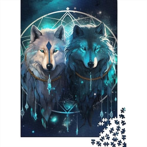 Wolf 1000 Teile Puzzles Puzzle Erwachsene Pädagogisches Spiel Herausforderung Wohnungseinrichtung Geschenke Für Erwachsene 1000pcs (75x50cm) von VGDKAOBM