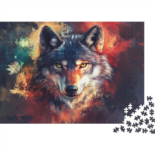 Wolf 1000 Teile Puzzles Puzzle Erwachsene Pädagogisches Spiel Herausforderung Wohnungseinrichtung Geschenke Für Erwachsene 1000pcs (75x50cm) von VGDKAOBM