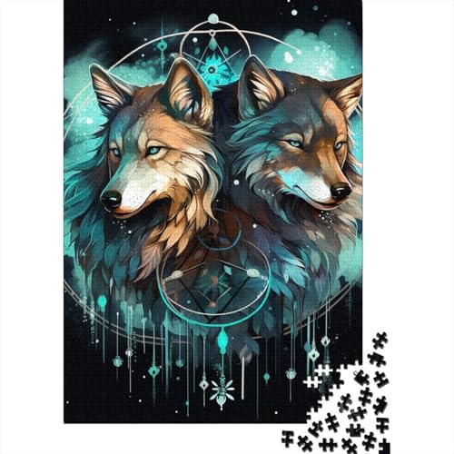 Wolf 1000 Teile Puzzles Puzzle Erwachsene Puzzlespiel-Herausforderung Pädagogisches Spiel Herausforderung Home Dekoration Schöne Geschenkidee 1000pcs (75x50cm) von VGDKAOBM