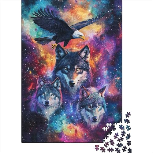 Wolf 1000 Teile Puzzles Puzzles Für Erwachsene Pädagogisches Spiel Herausforderung Wohnungseinrichtung Geschenke Für Erwachsene 1000pcs (75x50cm) von VGDKAOBM