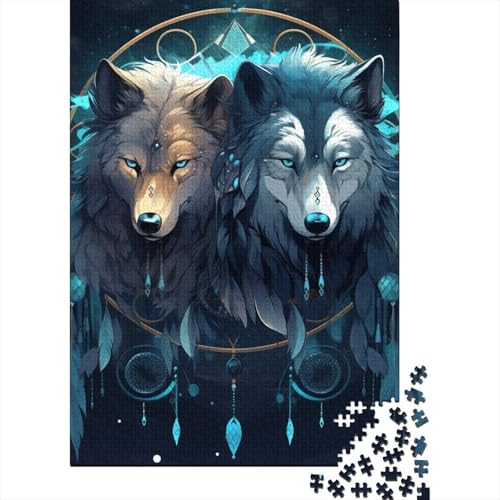 Wolf 1000 Teile Puzzles Puzzles Für Erwachsene Pädagogisches Spiel Herausforderung Wohnungseinrichtung Geschenke Für Erwachsene 1000pcs (75x50cm) von VGDKAOBM
