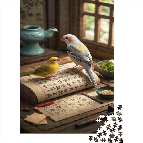 Zebrafink 1000 Teile Puzzles Puzzles Für Erwachsene Pädagogisches Spiel Herausforderung Wohnungseinrichtung Geschenke Für Erwachsene 1000pcs (75x50cm) von VGDKAOBM