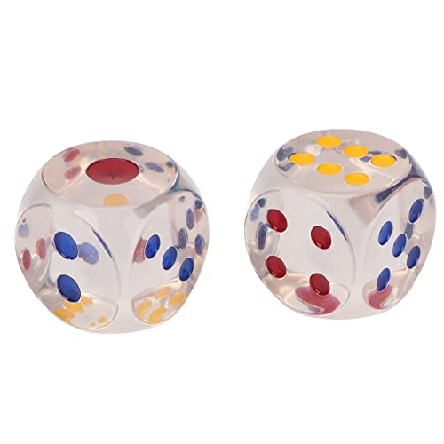VGEBY 2 Stück Transparente Kunststoffwürfel, 3,5 cm, Standard-Spielwürfel, Wasserdicht, Antioxidativ, 6-seitige Würfel für Familie und Bildung VGEBY 2 Stück Transparente Kunststoffwürfel, 3,5 cm, Standard-Spielwürfel, Wasserdicht, Antioxidativ, 6-seitige Würfel für Familie und Bildung von VGEBY