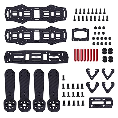 VGEBY 2Typen 250MM Quadcopter FPV Flugzeug Drohne Rahmen Kit RC Zubehör für QAV250 (Kohlefasermuster) von VGEBY
