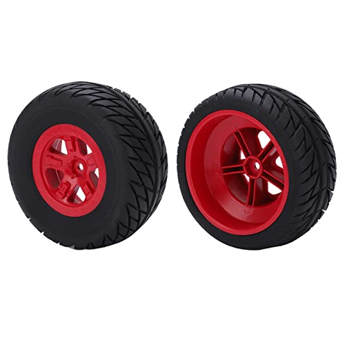 4 Stücke RC Auto Gummi Reifen, RC Auto Gummi Reifen für 1/10 Short Course LKW;(Rot) Modellauto Zubehör Kombination Fitnessprodukte von VGEBY