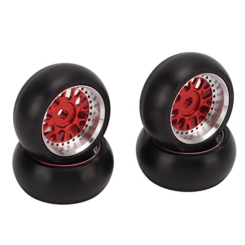 4 Stücke RC Reifen, Aluminium Hub Für 1/28 für Wltoys für K969, für K989, für P929 RC Auto RC Drift Reife(Rot) Modellauto Zubehör Andere Outdoor Spielzeug Für Kinder von VGEBY