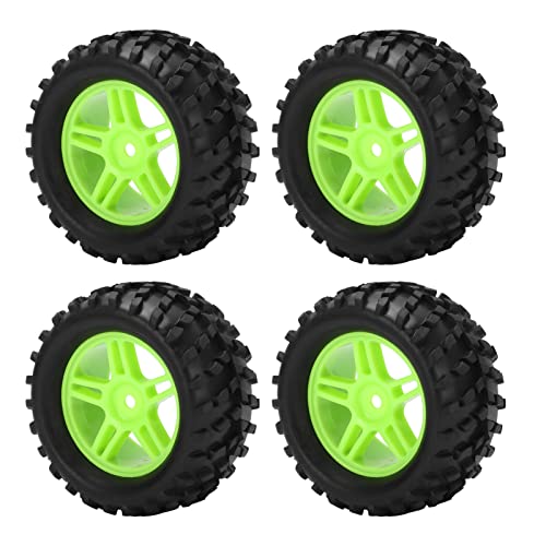 4 stücke 82mm RC und Reifen Set, RC mit Interlaced Muster für WLToys 144001 1/14 Off-Road Auto(Gemüse) Modellauto Zubehör Für Autoteile von VGEBY