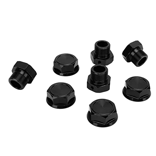 4 stücke RC Rad Hex Naben Set, professionelle Aluminium Staubdicht Radnaben Spacer Hex Verlängerung für RC Auto Zubehör (Schwarz) Radfahren Und Ersatzteile von VGEBY