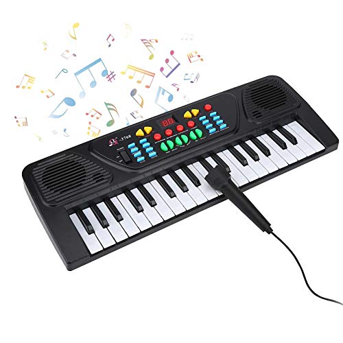 Elektrisches Piano, Musikinstrumente für Tastatur, elektronisch, 37 Schlüssel, mit Mikrofon für Kinder und Jugendliche von VGEBY