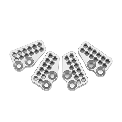 Für Stoßdämpfer, 4 Stücke RC Crawler Auto Modell Metall Poröse Vorne Hinten Stoßdämpfer Feste Codes für Axiale Capra 1, 9 UTB AXI03004 RC Auto Zubehör(Silber) Modellauto Zubehör von VGEBY