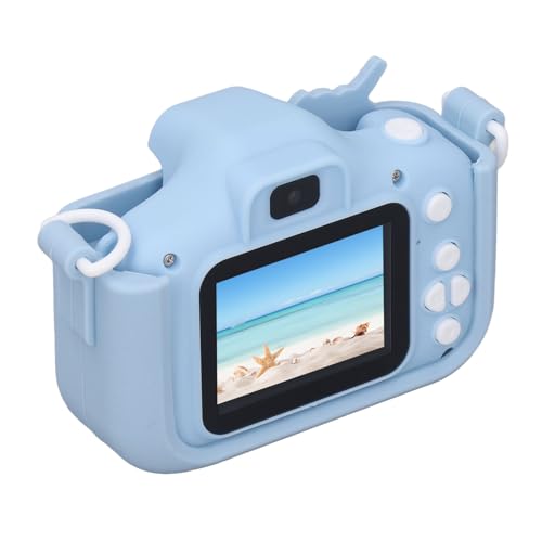 Kinder Kamera Spielzeug Digital Foto Video Aufnahme Camcorder Niedliche Cartoon Gemusterte Tragbare Kamera für Kind (Blue) von VGEBY