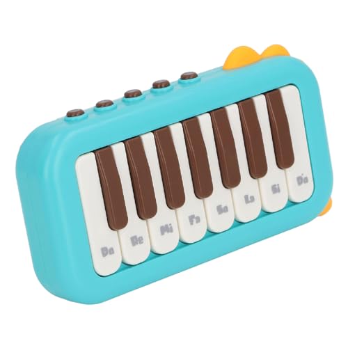 Kinder-Taschenklaviertastatur, Miniatur-15-Tasten, Pädagogische Musikinstrumente, Klavier für Anfänger (Blue) von VGEBY
