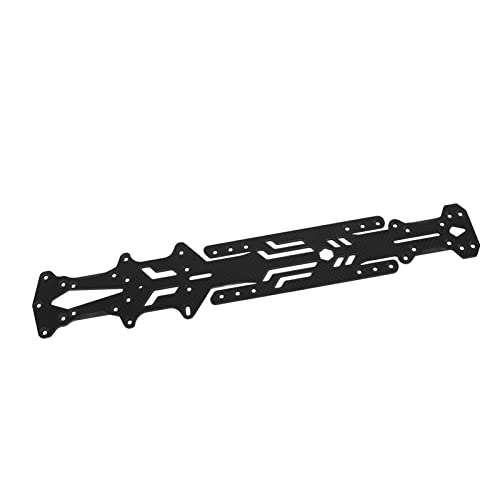 RC Auto Kohlefaser Chassis, Schmale Vertikale Hohe Traktion RC Chassisplatte Batteriehalter für YOKOMO YD2 RX 1/10 RC Auto (Schwarz) Zubehör Für Elektrische Fahrräder von VGEBY