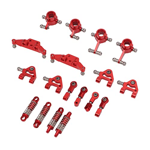 RC Auto Upgrade Teile, RC Auto Metall Modifikation Teile RC Schwingengriff Lenkgetriebe-Antriebswelle Set Fit für WLtoys K969 1/28 RC Car (rot) Modell von VGEBY