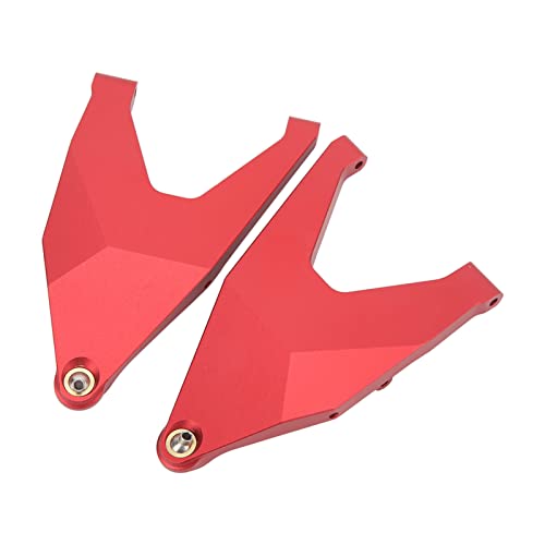 RC Auto Zubehör, 2 Stücke Aluminium RC Front Lower Federarm Zugstange Link RC Retrofit Upgrade Teile für TRAXXA(Rot) Modellauto Zubehör Tastaturinstrument von VGEBY