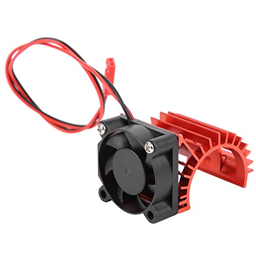 RC Car Boat Model Kühlkörper, Toy Cars Boat Verbesserter Lüfter Kühler und Lüfter und Upgrade des Kühlkörpers mit JST-Stecker für 380/390 Motor 1/16 ferngesteuertes Car Boat Model(rot) von VGEBY