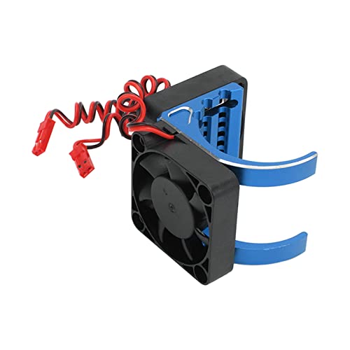 RC Motor Kühlkörper, Professionelle Doppel RC Auto Motor Kühlventilator Geeignet für 42mm/1, 65in Durchmesser Motoren(Blau) Modellauto Zubehör Für Autoteile von VGEBY