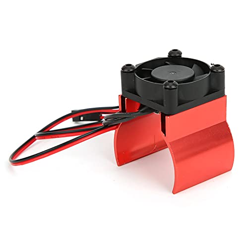 RC Motorkühlventilator, RC Kühlerlüfter Aluminiumlegierung für 1/10 RC Auto (Rot) von VGEBY