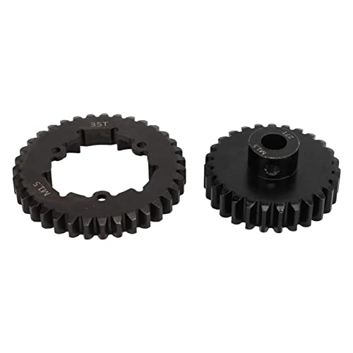 RC-Stirnrad-Ritzel-Set, 35 Zähne, Geräuscharmes RC-Haupt-Stirnrad aus Verschleißfestem Stahl M1,5 RC-Stirnrad-Ritzel-Set für TRAXXAS 1/5 6S (27T) von VGEBY