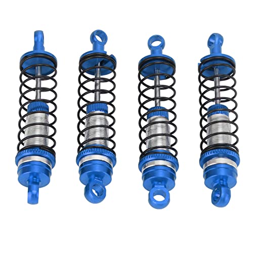 RC-Stoßdämpfer Vorne Hinten, RC-Car-Stoßdämpfer aus Aluminiumlegierung mit Hochelastischer Feder für Latrax Teton 1/18 RC-Car (Blau) von VGEBY