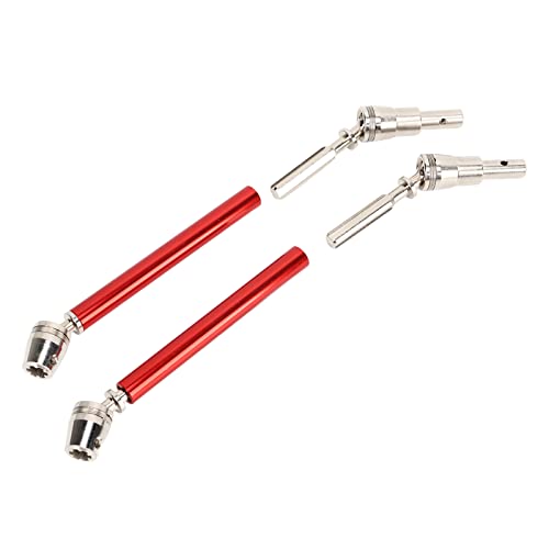 RiToEasysports Antriebswelle für Vorder- und Hinterrad, 2 Antriebswellen vorne und hinten, sorgfältige Herstellung für RC Auto im Maßstab 1:10 (rot) von RiToEasysports