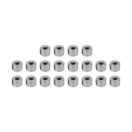 VGEBY 20 Stück Fahrwerk Stopper Set, Radkragen 2,1 Mm Edelstahl Exquisite Handwerkskunst RC Flugzeug Modell Flugzeugteile Zubehör von VGEBY