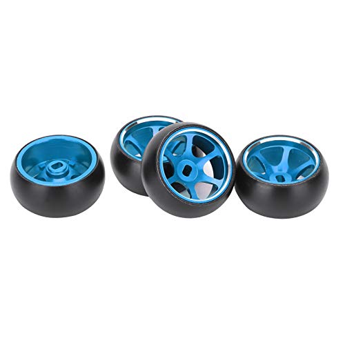 VGEBY 4 Stücke Fernbedienung Metall Radnabe Reifen Ersatzteil Reifen & Radsätze für Wltoys K969 1/28 RC Auto Räder & Reifen (Blue) von VGEBY
