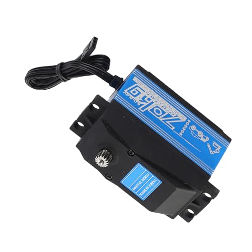 VGEBY 70 Kg Hochdigitales Servo-Lenkgetriebe aus Metall, 180-Grad-Drehung, Servos für 1/5 SPTZOHV180W RC-Autospielzeugzubehör mit Wasserdichten Metallservos und Teilen (BLACK), VGEBYcfpomi1ben-11 von VGEBY