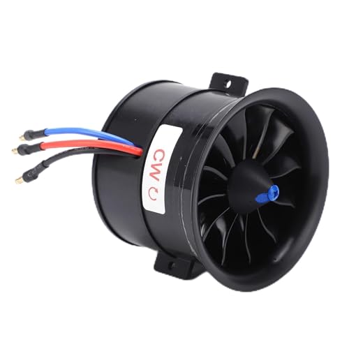 VGEBY 70mm RC Duct, EDF 70mm 12 Blätter Duct 6S 2100KV ESC Geschwindigkeitsregler Set Composite Material für RC Car(CW) Zubehör Für Modellflugzeuge von VGEBY