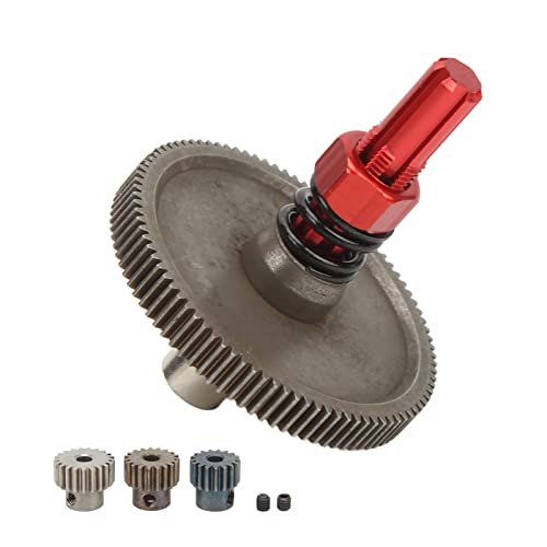 VGEBY 91T Slipper Gear Set, Aluminiumlegierung Gehärteter Stahl Differential Slipper Gear Upgrade Teile für Senton 1/10 für RC Cars (Rot) von VGEBY