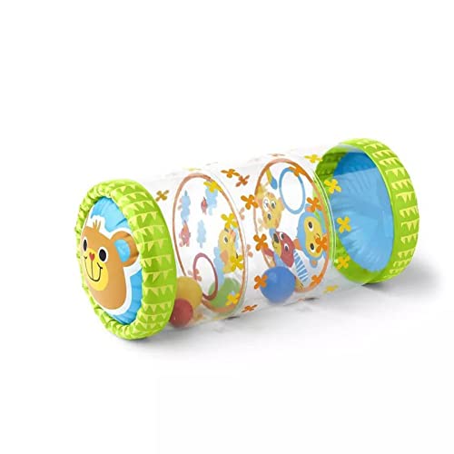 VGEBY Aufblasbares Baby-Rollspielzeug, Bauchzeit-PVC-Krabbelspielzeug für die Frühe Entwicklung mit Bällen und Glocken für Babys Im Alter von 3 Monaten Bis 3 Jahren von VGEBY