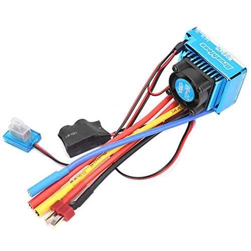 VGEBY Brushless ESC, 120A Brushless ESC Elektrischer Geschwindigkeitsregler Verschleißfest Langlebig Kompatibel für 1/10 1/12 Fernbedienung Auto Bootsteile Automodell Spielzeug von VGEBY