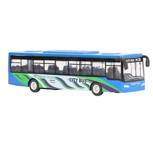 VGEBY Bus-Fahrzeug-Spielzeug, Verlängerte Länge, Zurückziehbare Legierung, Solide Struktur, Pädagogische Legierung, Bus-Fahrzeug-Modell, Spielzeugbusse, Spielfiguren-Fahrzeuge (Blue) von VGEBY