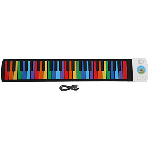 VGEBY E-Piano-Tastatur, Roll-Up-Piano-Silikon 49 Tasten Roll-Up-Piano-Tastaturen Hand-Roll-Piano Lerngeschenke von VGEBY