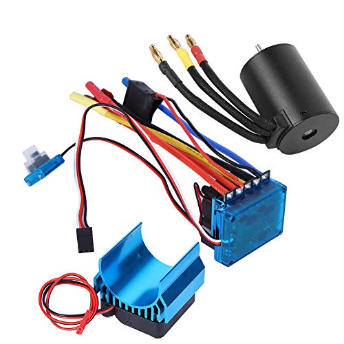 VGEBY Fernbedienung für Kühlkörper RC 3650 Motor für RC Rennwagen für Jungen im Freien (60A) von VGEBY
