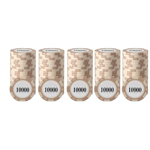 VGEBY Poker-Chip-Set, 20 Stück, Gramm-Chips, Klarer Druck, Große Zahlen, Professionelle Spiel-Zählscheiben für Brettspiele (10000) von VGEBY
