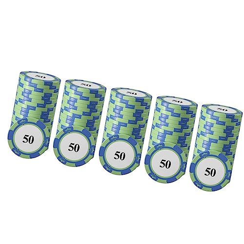 VGEBY Poker-Chip-Set, 20 Stück, Gramm-Chips, Klarer Druck, Große Zahlen, Professionelle Spiel-Zählscheiben für Brettspiele (50) von VGEBY