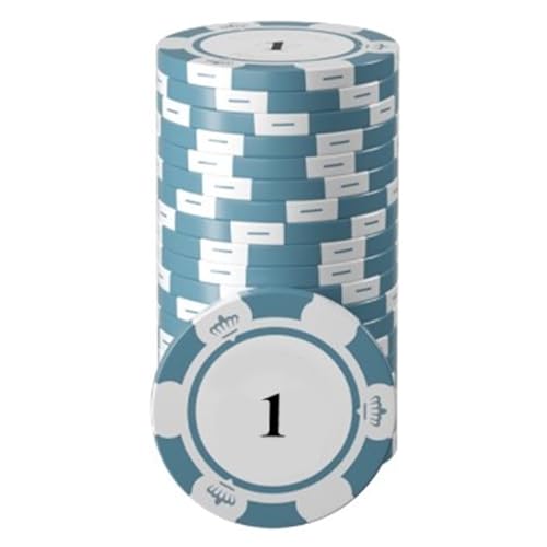 VGEBY Poker-Chip-Set, 20 Stück Große Zahlen Klare Druckspiel-Zählung Chips für Brettspiel (1) von VGEBY