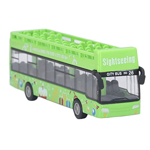 VGEBY Pull Back Bus - Hochwertige Simulation Metall Spielzeug Mit Exquisitem Aussehen - Legierung Cabrio Modell für Kinder (Grün) von VGEBY