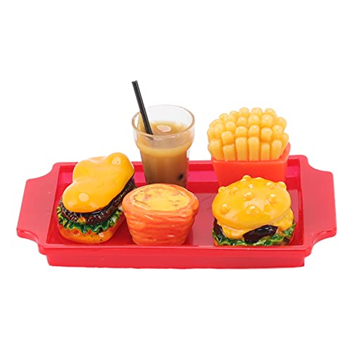 VGEBY Puppenhaus Fast Food, 1/12 Harz Mini Hamburger Pommes Set Puppenhaus Miniatur Lebensmittel Zubehör Spielhaus Spielzeug VGEBY Puppenhaus Fast Food, 1/12 Harz Mini Hamburger Pommes Set Puppenhaus Miniatur Lebensmittel Zubehör Spielhaus Spielzeug von VGEBY