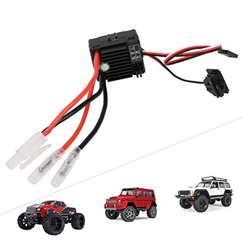 VGEBY RC Auto ESC, 2-3S 60A ESC Brushed mit Wasserdicht BEC 5V/2A ESC Elektronischer Drehzahlregler für 1/10 RC Car VGEBY RC Auto ESC, 2-3S 60A ESC Brushed mit Wasserdicht BEC 5V/2A ESC Elektronischer Drehzahlregler für 1/10 RC Car von VGEBY
