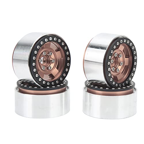 VGEBY RC Beadlock Felgen, 4 Stück RC Metall Beadlock Radnabenfelge Ersatz RC Auto Rad für SCX10 90046 AXI 03007 REDCAT MST 1/10 RC Auto(Bronze) Auto Modelle von VGEBY