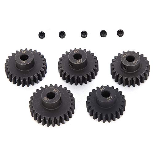 VGEBY RC-Car-Getriebe, Chromstahl-Motorgetriebe-Kit, 5 Mm Innenloch, 22 Zähne, 23 Zähne, 24 Zähne, 25 Zähne, 26 Zähne, Motorritzel, Teilesatz, RC-Zubehör, #011, VGEBYXCST1GN4RB VGEBY RC-Car-Getriebe, Chromstahl-Motorgetriebe-Kit, 5 Mm Innenloch, 22 Zähne, 23 Zähne, 24 Zähne, 25 Zähne, 26 Zähne, Motorritzel, Teilesatz, RC-Zubehör, #011, VGEBYXCST1GN4RB von VGEBY