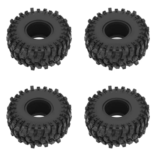 VGEBY RC-Crawler-Reifen, 4 Stück 1,9-Zoll-Gummireifen mit Schaumstoffeinlage für 1/10 Auto-Fahrzeug-Radersatz (schwarz) von VGEBY