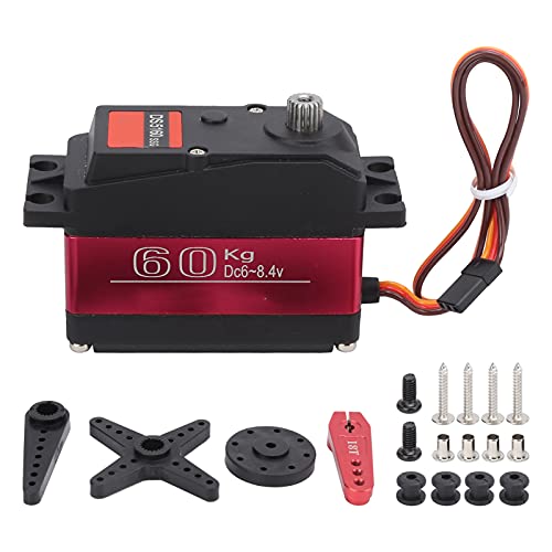 VGEBY RC Digital Servo, 60kg Digital Servo Edelstahlgetriebe Großdrehmoment Hochgeschwindigkeitsservos für RC Autos Starrflügler Flugzeuge Fernbedienung Boote Roboter Automodell Spielzeug VGEBY RC Digital Servo, 60kg Digital Servo Edelstahlgetriebe Großdrehmoment Hochgeschwindigkeitsservos für RC Autos Starrflügler Flugzeuge Fernbedienung Boote Roboter Automodell Spielzeug von VGEBY