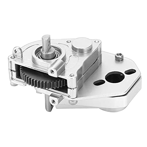 VGEBY RC Getriebegehäuse, Getriebebox aus Aluminiumlegierung Verschleißfestes Getriebegehäuse Geeignet für RC Axial SCX24 90081 1/24 Emulation (Silber von VGEBY
