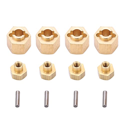 VGEBY Rc Hex Adapter Hex Adapter, Rc Dämpfer Messing 7Mm Rad Hex Extended Adapter Combiner Für Axial Scx24 Axi900811/24 Rc Auto Upgrade Teile Auto-Modelle von VGEBY