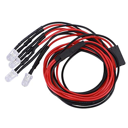 VGEBY RC LED Dachleuchten, LED Gepäckträgerlampe 1/10 mit quadratischem Lampenschirm Kompatibel mit RC Auto Trx4/SCX10 II 90046 90047(4 LEDs) Modellauto Zubehör von VGEBY